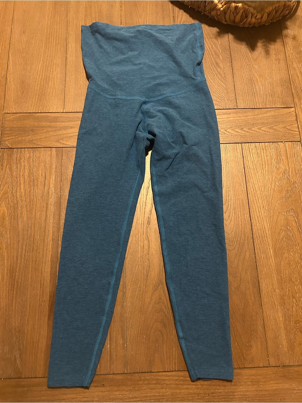 Beyond the Bump Teal High-Waist Maternity Leggings